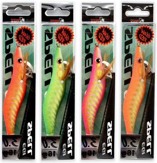 Lures Totanare Egi Set of 4 - Spanish Fishing Baits van Merkloos