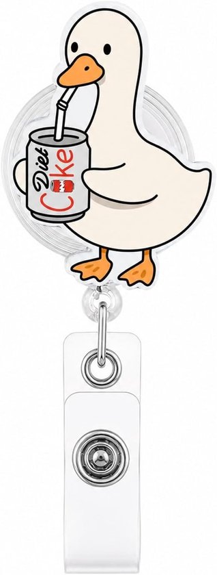 Lustige Gänse Badge Reel met uittrekclip voor zorgprofessionals en kantoorgebruik, ideaal voor identificatie en gemak