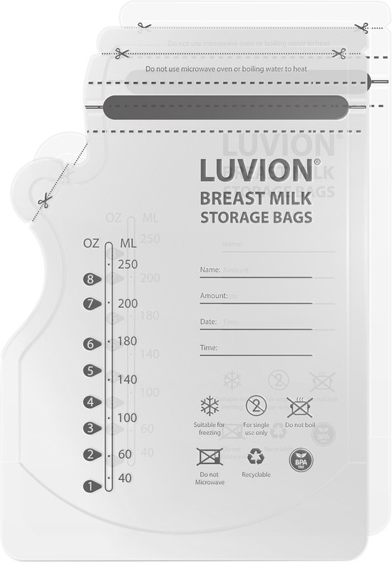 Luvion Moedermelk Bewaarzakjes - 60 Stuks - 250 ml