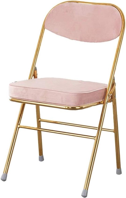 Luxe klapstoel - Zitje extra - Comfortabel zitten - Dikke flanellen rugleuning - 150 kg draagkracht - Rosé