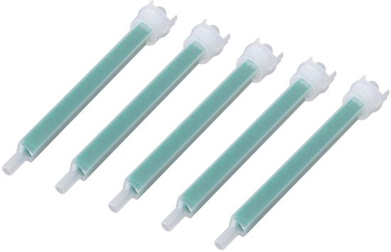 lyrlody 10st Mengmondstuk Tip Kunststof Mengmondstuk 15,5 Cm voor Snelle Instelling AB-lijm Snelle Uniforme Menging Verminderde Verstopping voor Koeienhoefbekappen Boerderijgebruik