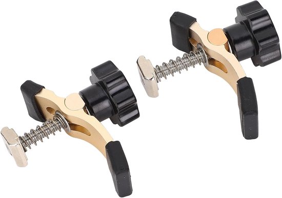 lyrlody 2PCS T Track Hold Down Klemmen, Aluminium Persplaatklem voor CNC-router en Graveermachine, Gemakkelijke Grip en Snelle Installatie, Maximale Materiaaldikte 45 Mm