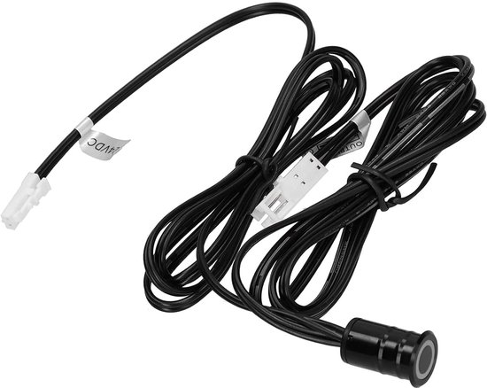 Lyrlody Aanraakschakelaar, Ingebouwde Lichtschakelaar 5V Naar 24VDC Aluminium Behuizing 5A Uitgang voor LED-strip Kast Kledingkastverlichting met Kabelboom en Inbouwontwerp