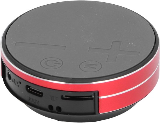 lyrlody Beengeleiding Bluetooth-luidspreker Stereo Mini Draagbaar Waterdicht met Zuignap voor Badkamer Buitenreizen (rood)