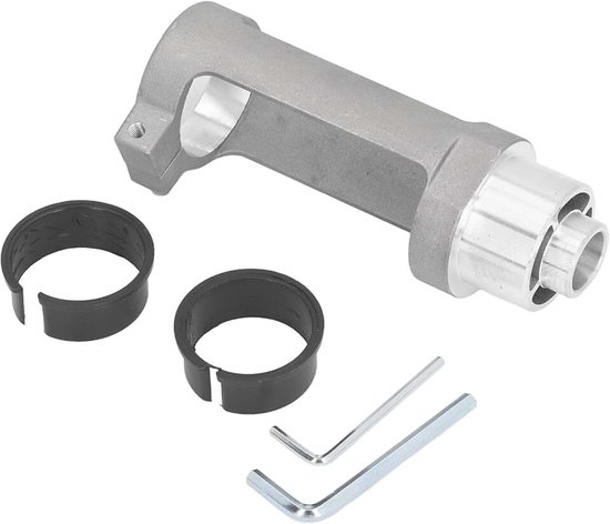 lyrlody Booradapter voor Vierkant Gat, Opzetstuk van Aluminiumlegering met een Gatbreedte van 20 Mm en een Zichtbare Diameter van 38-43 Mm, voor Het Maken van Meubelen Houtbewerking