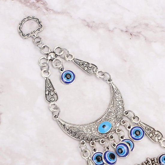lyrlody Boze Oog Wandhanger Nazar Amulet Hanger Ornament Handgemaakt Blauw Moslimzegen Huis Auto Decoratie met Verfijnd Vakmanschap voor Vrienden of Familie