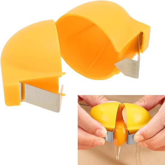 lyrlody Eieropener Roestvrij Staal en PP Eierkraker Gereedschap 7 X 5 X 5, Cm Draagbare Hardgekookte Eierschiller met 2 Accessoires voor Keuken Koken Bakken