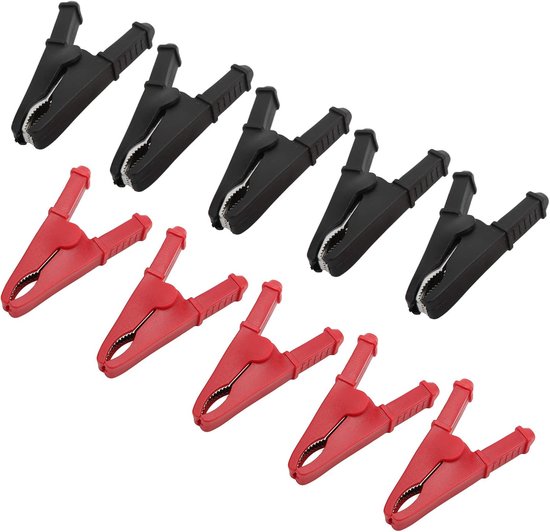 Lyrlody Elektrische Testklem Alligatorclip Batterijklem 30A 1000V Messing PVC Corrosiebestendigheid Thermische Geleidbaarheid 25mm Opening met Matige Elasticiteit voor Vermogenstest