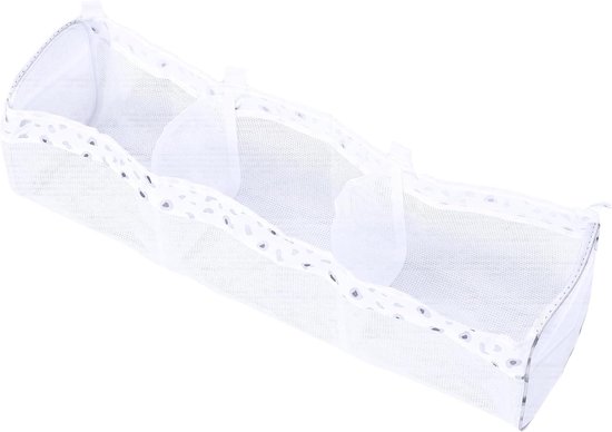 lyrlody Extra Grote Badspeelgoedorganizer, Hoogwaardig Polyester met Sneldrogend Gaas voor Eenvoudige Installatie en Reiniging in de Kinderbadkamer (Wit Luipaardpatroon Drie Raster)