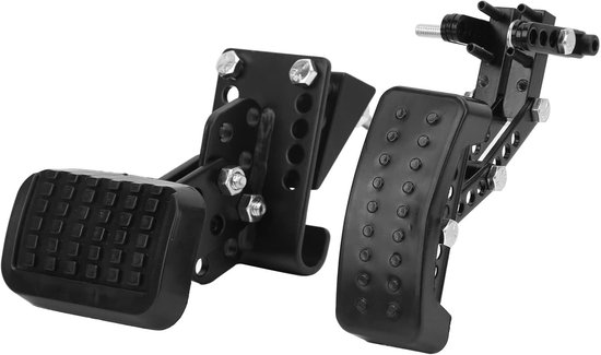 lyrlody Gas- en Rempedaalverlengers, Verstelbaar 2‑6 Inch Verlenging 3‑4 Inch Hoogte Antislip Rubberen Bedekking, met Legering Staalconstructie, voor de Meeste Sedanauto's