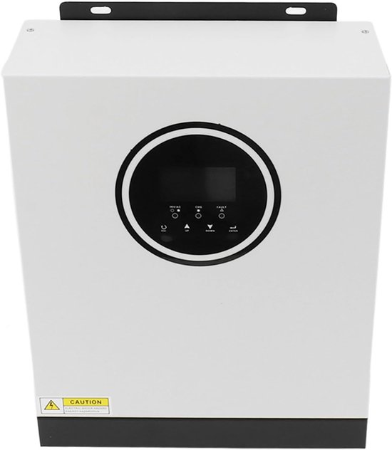 lyrlody Hybride Omvormer Aluminium Zuivere Sinusgolf Zonne-omvormer Oplader 1800W 230V AC LCD-scherm voor Thuisschool Straatbewaking met 12V Batterijgeneratorhulpprogramma