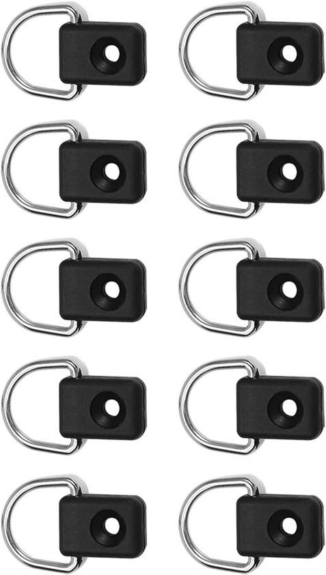 Lyrlody Kayak D Ringen 10 Stuks met M6 Schroeven, Nylon Roestvrij Staal