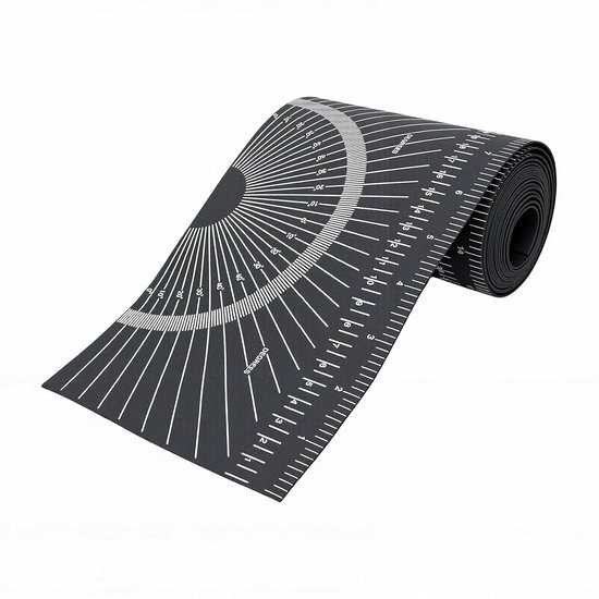 Lyrlody Pijpwikkel Rond Tape Multifunctioneel hoekmeet- en Markeergereedschap, Pijpmondpapiercirkel, Ca.400 G, voor Het Leggen van Pijpleidingen, Installateurs en Lasmarkeringswerkzaamheden