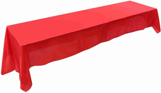 Lyrlody Tafelkleed 145 X 320 Cm Vlek- en Kreukbestendig Polyester (rood)