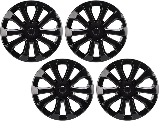 lyrlody Wielnaven 16 Inch ABS Universeel R16 Set van 4 Stuks (BLACK)
