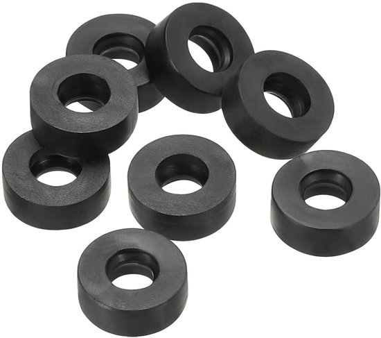 M3 Rubber Washers - Rubber Seal - 8pcs - 3mm ID - 8mm OD - 3mm Thick - Flat Washers Set - Sealing Rubber voor Tap - Tube Fixing - Schroef - Zwart