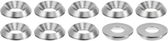 M6 Verzonken Afwerking sluitring, 10 stuks 15 mm Dia. 2,8 mm Grote 304 Roestvrij Staal Afwerking Cup Ring Schroef Bout Hoofd Pakking voor Industriële Bouw