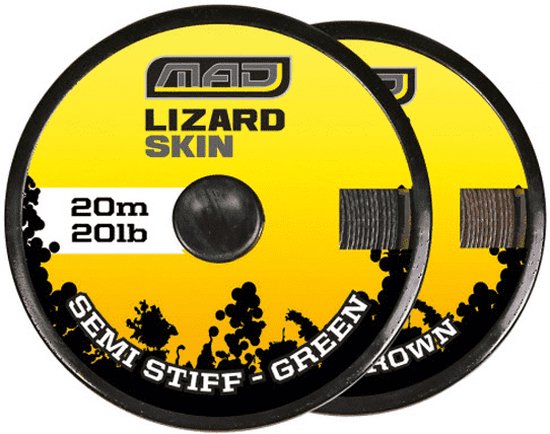 Mad Lizard Skin semi Stiff 20m Groen 20lb van MAD