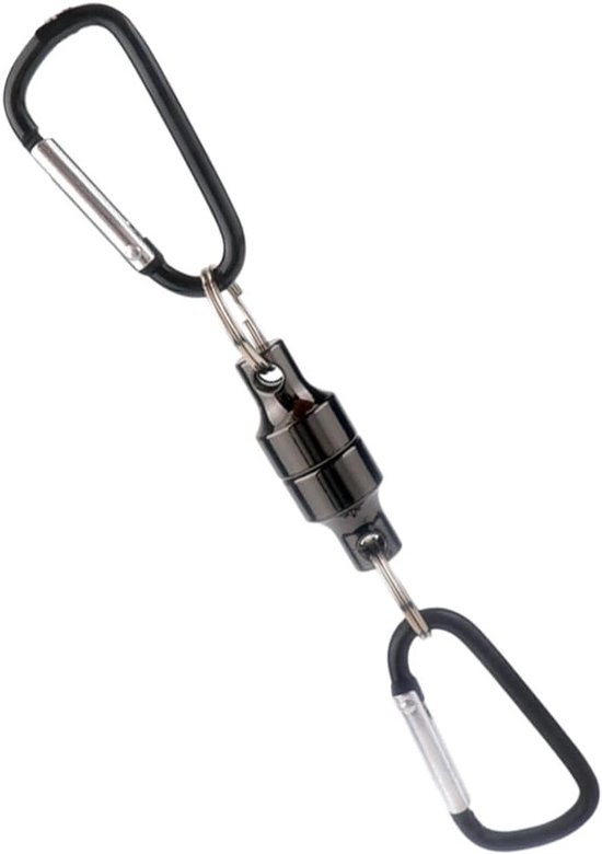 Magnetische kliksluitingen met D-ringen voor netten, ideaal voor visnetten en vliegende netten, sterke magneetclip en duurzame verbinding. van Merkloos