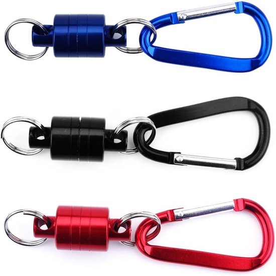 Magnetische Net Release voor Vliegvissen - Duurzame Aluminium Clip en Carabiner, Ideaal voor Vissers en Outdoor Activiteiten