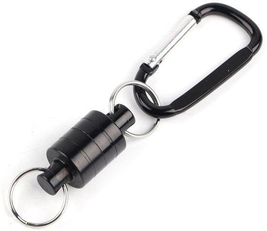 Magnetische Visgesp - Magneet Schepnet - Veilig Vissen - Krachtige Magneet - 10.5 cm Lengte - Zwart