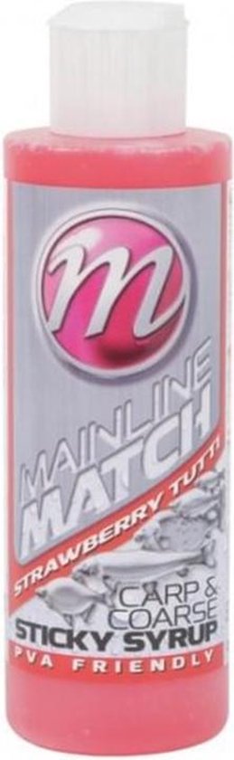 Mainline Carp & Coarse - Sticky Syrups  - Strawberry Tutti - 250ml - Rood