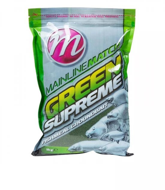 Mainline Green Supreme Fishmeal Groundbait | 1kg van Merkloos