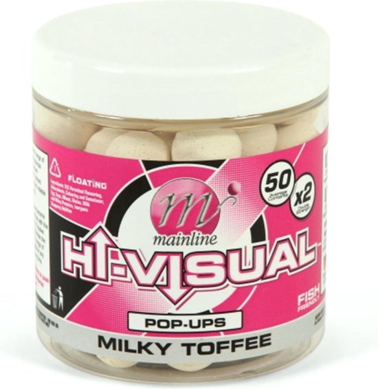 Mainline - Hi Visual Pop-ups | White Milky Toffee | 15mm - Wit van Mainline