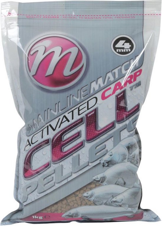 Mainline - Match Activated - Carp Course Pellets - Cell - 4mm - 1kg - Beige van Mainline