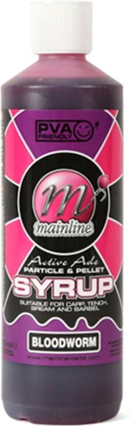 Mainline - Particle and Pellet Syrup - Bloodworm - 500ml - Paars van Mainline