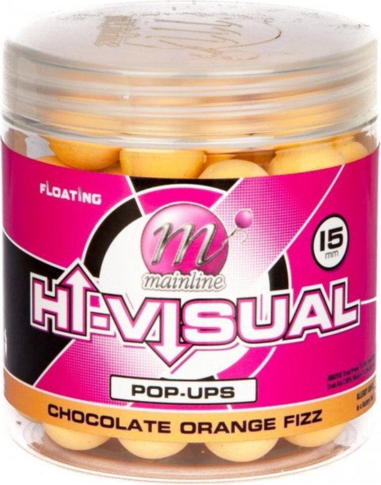 Mainline Washed Out Pop-ups - Orange Chocolate Orange Fizz - 15mm - Oranje van Mainline