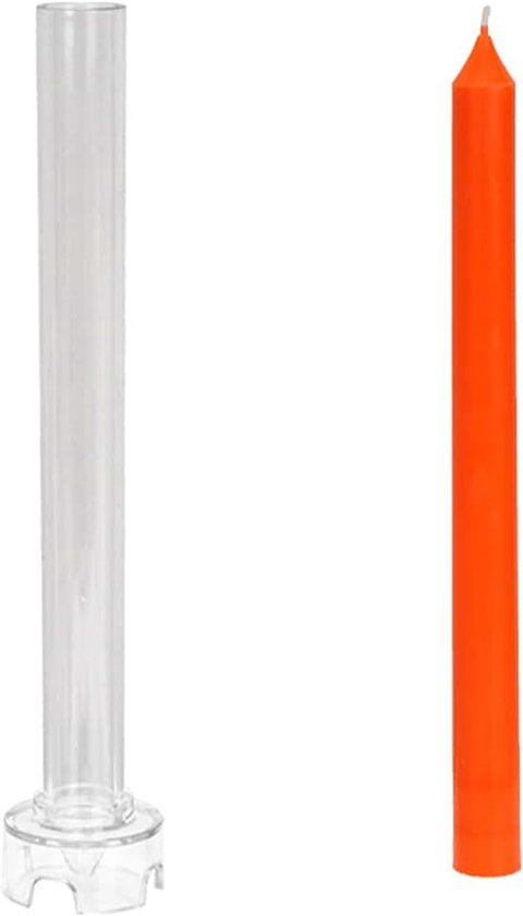Maken gereedschap kunststof lange kaarsen vormen kunststof conische kaarsvormen voor kerk, Kerstmis, Valentijnsdag, woondecoratie (27 cm, stijl 1)