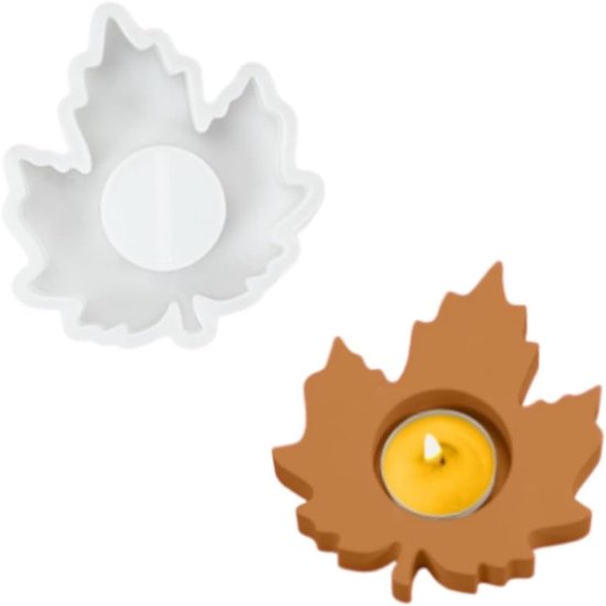 Mal herfst, siliconen vormen kaarshouder, gietvormen voor beton herfstdecoratie
