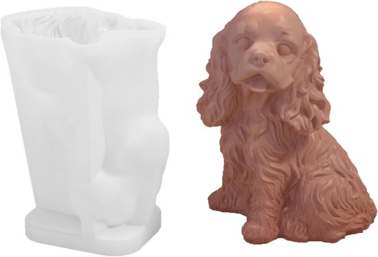 mal hond 3D, epoxyharsvorm dieren, puppy's siliconen mal kaarsvormen