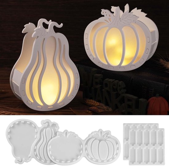 Mal voor herfst, Halloween, gietvorm, 3D-pompoen, gipsvorm, siliconen om te knutselen, doe-het-zelf decoratie, siliconen vormen, pompoenen, gietvormen, herfst, Halloween decoratie