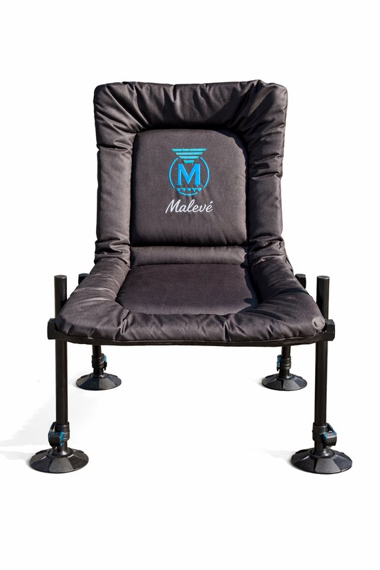 Malevé Comfort Feederchair Luxe Compact D30 – Compacte Premium Feederstoel met D30 Poten, Verstelbare Rug en Dikke Ergonomische Matras
