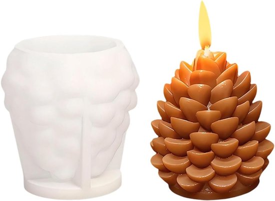 Mallen, 3D Kaars Mallen Thanksgiving Hars Mold Zeep Schimmel voor Hars Gieten & Kaarsen Maken (Pinecone)
