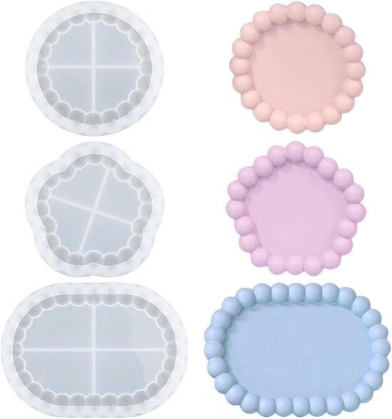 Mallen epoxyhars siliconen mallen bubble coaster mallen inclusief hart wolk boog vorm epoxyhars gietmallen voor asbakken bloemen conservering DIY maken kunst kaarsen insect specimen