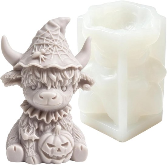 Mallen, Koe Gietmal Hars Voor Halloween, Epoxi Klei Was Knutselen Decoratie, Kaars Zeep DIY Taart Fondant Chocolade Bakken Accessoires