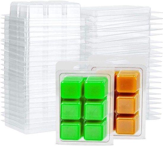 Mallen Vierkant, 6 Holte Clear Plastic Kubus Tray voor Kaarsen Maken & Zeep