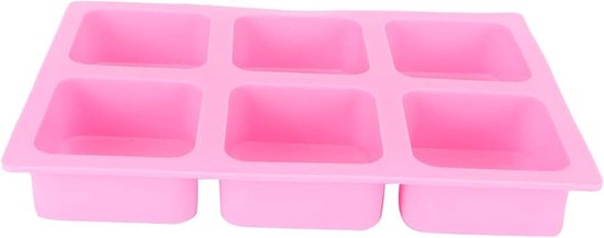 Mallen Vierkante 6 Raster Vierkante Schimmel Siliconen Cake Aroma Hand Maken Zeep Schimmel DIY Tool voor Bakzeep