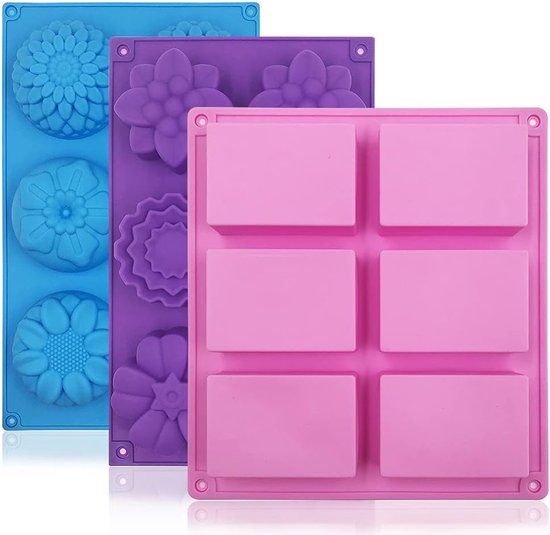 Mallen voor Zeep Maken Leveringen, FineGood Siliconen Muffin Trays Bloem Siliconen Mould Cupcake Cake Bakken Mallen