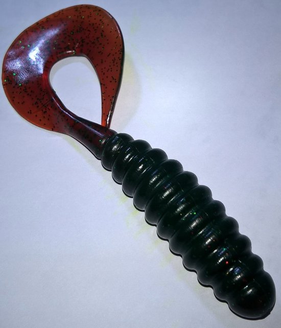 Mann's Twister 100 mm showaas met groene glitter - 20 stuks