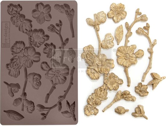 MARKETING INC Herontwerp met Prima 606269 Cherry Blossoms Klei, Zeep Making Mollen, aardewerk en boetseerklei, siliconen, 5 „x8"x8 mm