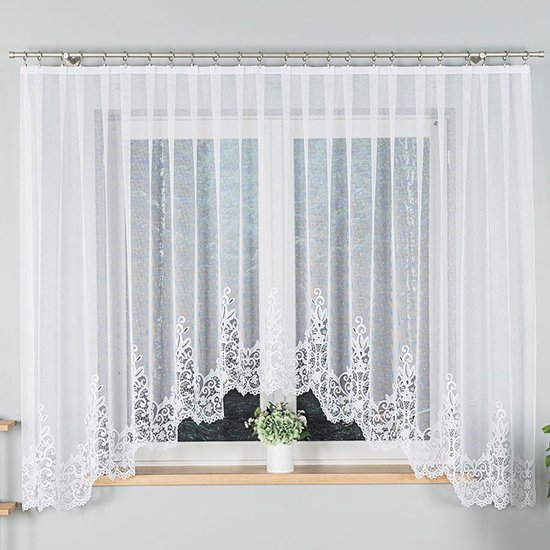 Markizeta - BERENIKA Serie - Kant-en-klare Jacquard Gordijn - 400x170 cm - Decoratieve Afwerking van Merkloos