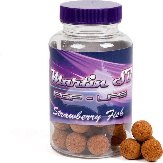 Martin SB Strawberry Fish | Pop-Up Boilie | 15mm | 75g van Martin SB