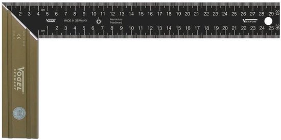 Mason angle 500mm aluminum sheet, aluminum handle, division mm/mm-mm/mm - ShopVlot