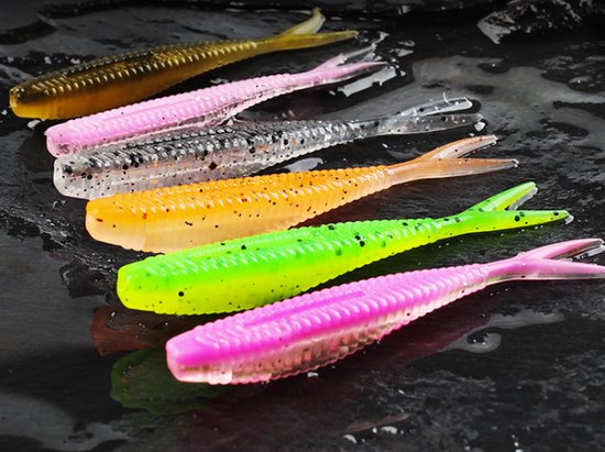 MassaDepot - Twister mix - visaas - snoek - baars - twisters - roofvis - kunstaas set - 18 stuks 6cm van MassaDepot