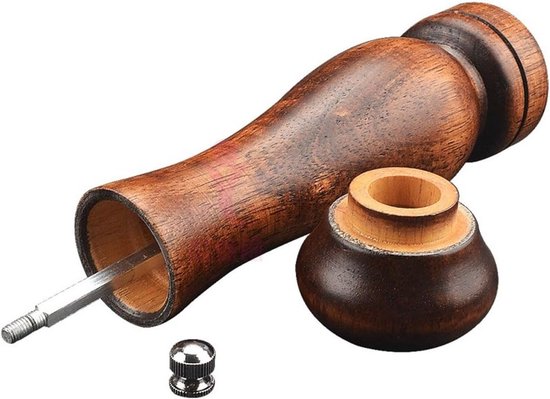 Massief eiken houten pepermolen voor zout en peper met verstelbare grofheid - 5 inch keramische molen voor keuken en tafeldecoratie