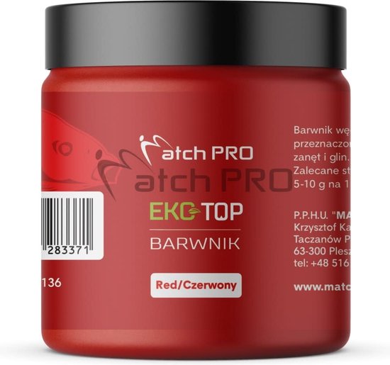 MatchPro Lokvoer Kleurstof EKO-TOP – Natuurlijke Kleurstof voor Voer, leem en Expander Pellets - Kleur : Rood
